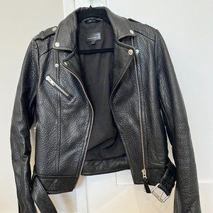 Mackage for Aritzia Exclusive Pebbled Leather Moto Jacket (Size S)